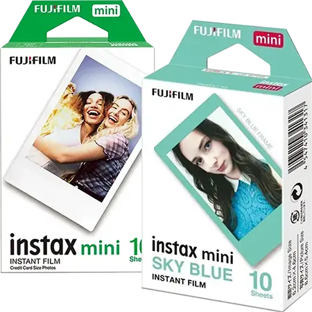 Set Film mini Fujifilm Instax alb 1x10 cu film mini Sky Blue 1x10