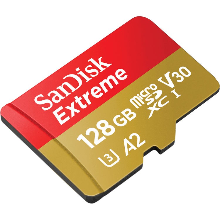 Card de memorie Sandisk Extreme microSDXC, 128 GB, UHS-I, V30, R190 MB/s, W90MB/s, Class 10