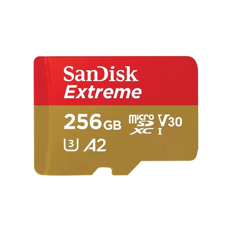 Card de memorie Sandisk Extreme microSDXC, 256 GB, UHS-I, V30, R190 MB/s, W130MB/s, Class 10