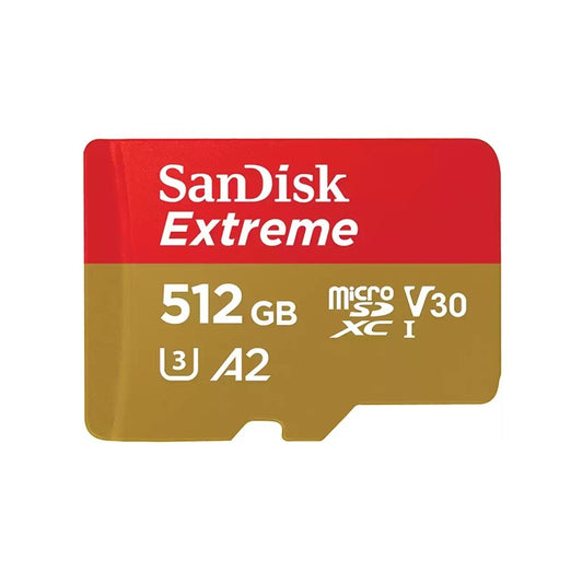 Card de memorie Sandisk Extreme microSDXC, 512GB, UHS-I, V30, R190 MB/s, W130MB/s, Class 10, cu adaptor SD