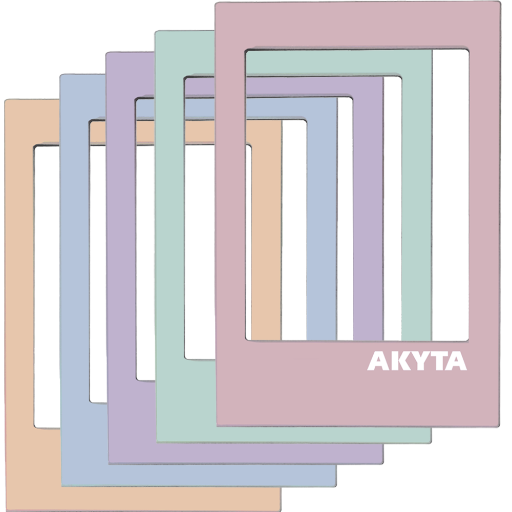 Set 5 Rame magnetice Akyta multicolor pentru pozele foto Instax mini