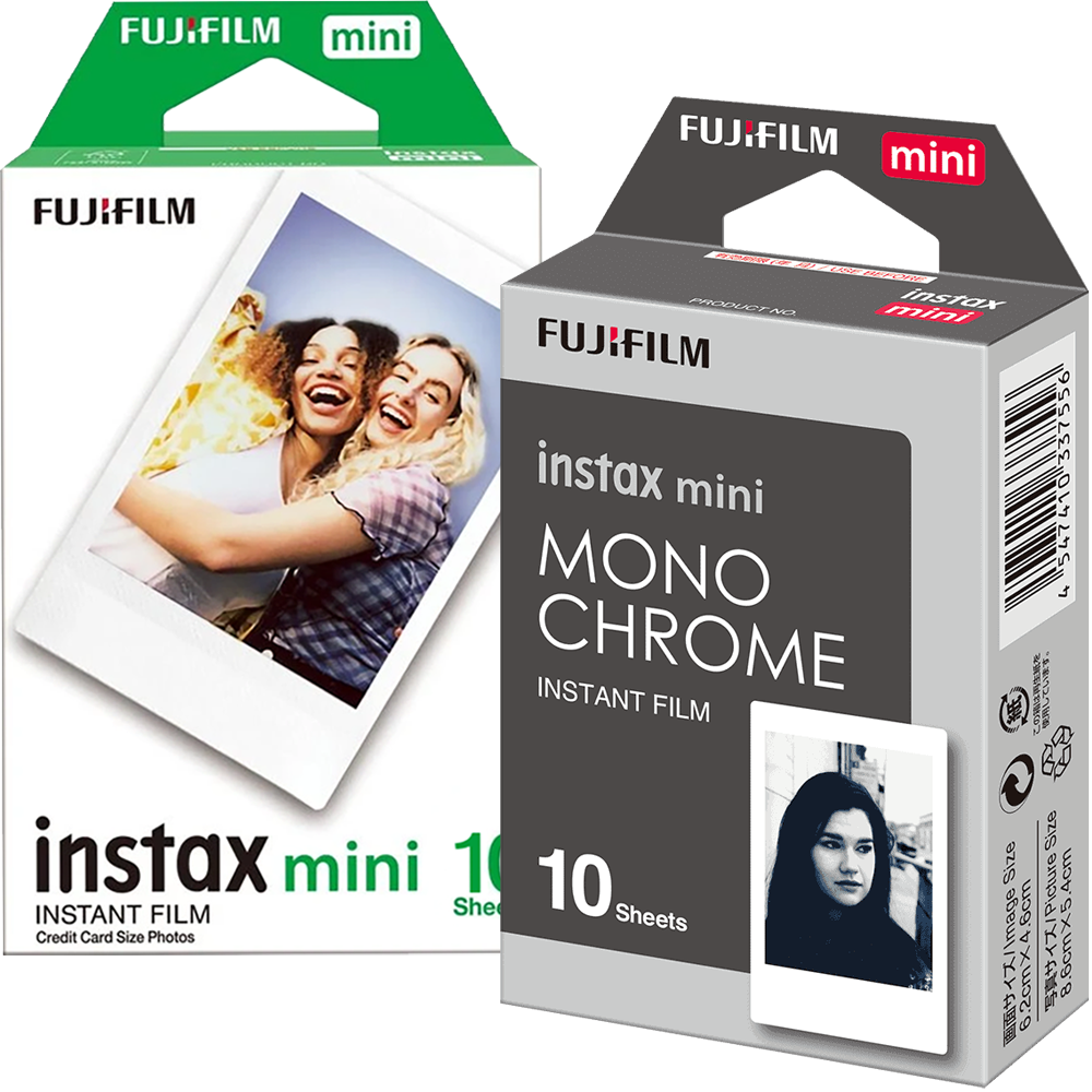 Set Film mini Fujifilm Instax alb 1x10 cu film mini Monochrome 1x10