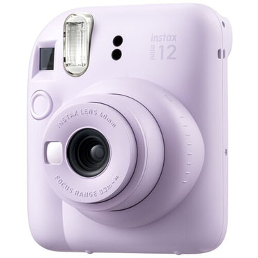 Set aparat foto instant Fujifilm Instax mini 12, Lilac Purple cu husa, rama 6 pozitii Akyta si film 1x10
