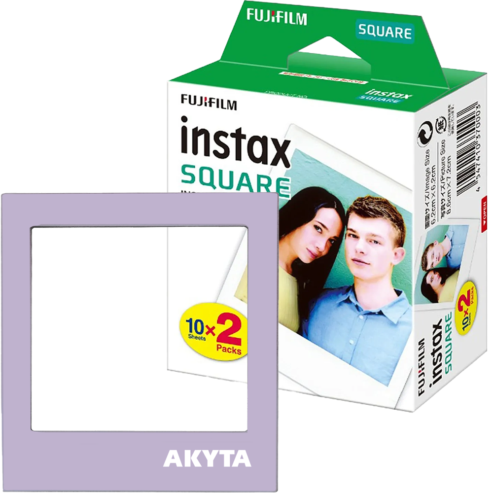 Film Fujifilm Instax Square 2x10 cu ramă magnetică square mov