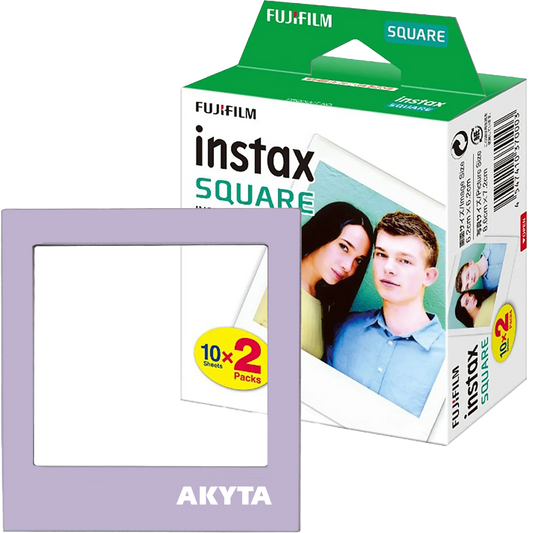 Film Fujifilm Instax Square 2x10 cu ramă magnetică square mov