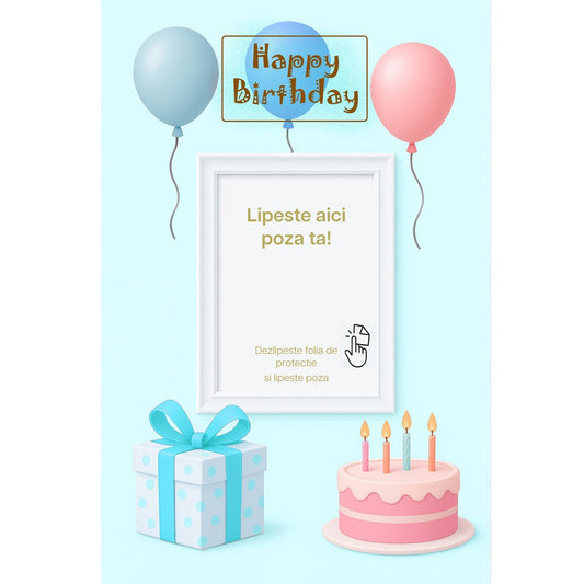 Felicitare Happy Birthday Bleu