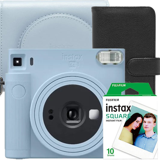 Set aparat foto Instant Fujifilm Instax SQ1 Terracotta Orange cu husa, album si hartie foto square 1x10