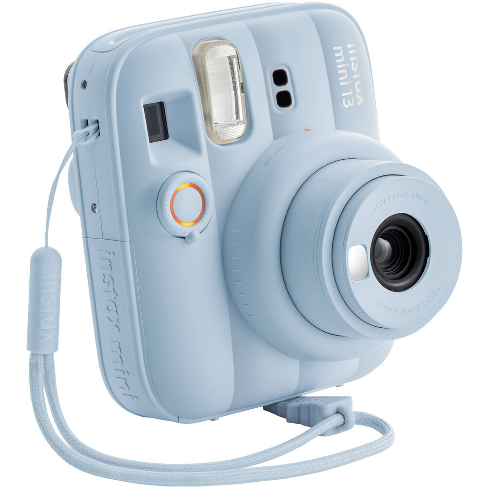 Set cadou complet Fujifilm instax mini 13 Frost Blue, bleu + film 10 poze + husă neagră + felicitare