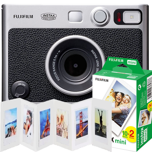 Aparat foto instant Fujifilm Mini Evo Black + Film Mini 2x10+rama acordeon