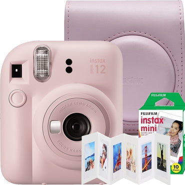 Set aparat foto instant Fujifilm Instax mini 12, Mint green cu husa Fujifilm, rama 6 pozitii Akyta si film 1x10