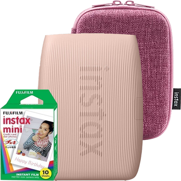 Fujifilm Instax imprimanta portabila miniLink 3, verde cu film 1x10 si husa