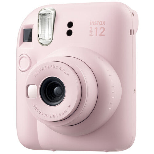 Set Cadou Zi de Nastere – aparat foto instant Fujifilm Instax Mini 12 Roz cu Film, Husa si Felicitare