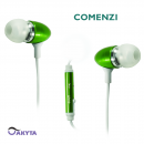 Casti audio cu microfon Akyta AC-E13 verde, in ear