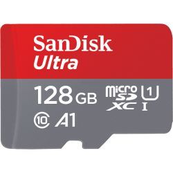 Card de memorie SanDisk Micro SD Ultra, 128GB, Class 10, 140MB/s, Full HD