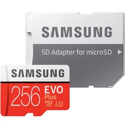 Card de memorie Micro-SDHC EVO Plus 256GB, 10, U3 cu adaptor SD, W90MB/s, 4K