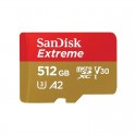 Card de memorie Sandisk Extreme microSDXC, 512GB, UHS-I, V30, R190 MB/s, W130MB/s, Class 10