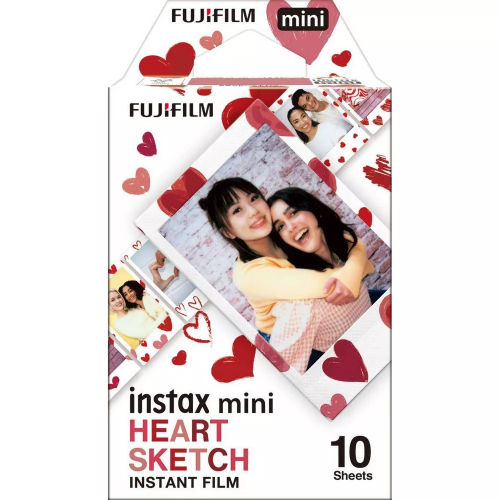 Film analog consumabil, Fujifilm Instax mini 1x10 buc Heart Sketch