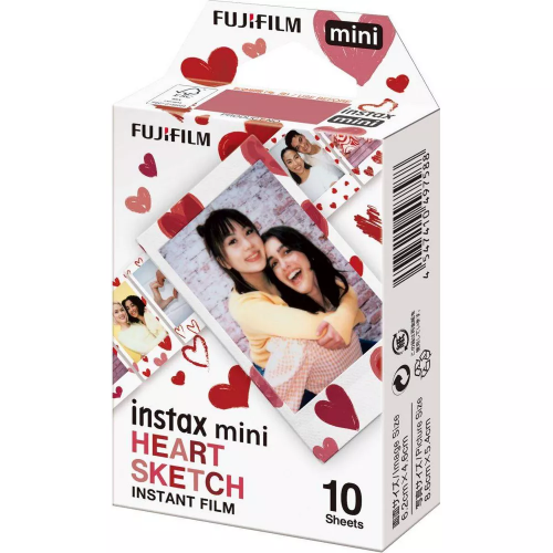 Film analog consumabil, Fujifilm Instax mini 1x10 buc Heart Sketch