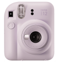 Aparat foto instant Fujifilm Instax mini 12, Lilac Purple cu 10 filme, rama acordeon si cutie Happy Days