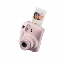 Aparat foto instant Fujifilm Instax mini 12, Blossom Pink cu 10 filme, rama acordeon si cutie Happy Days