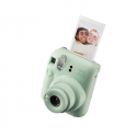 Aparat foto instant Fujifilm Instax mini 12, Mint Green cu 10 filme, rama acordeon si cutie Happy Days