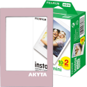 Film Fujifilm Instax mini 2x10 cu rama magnetica roz