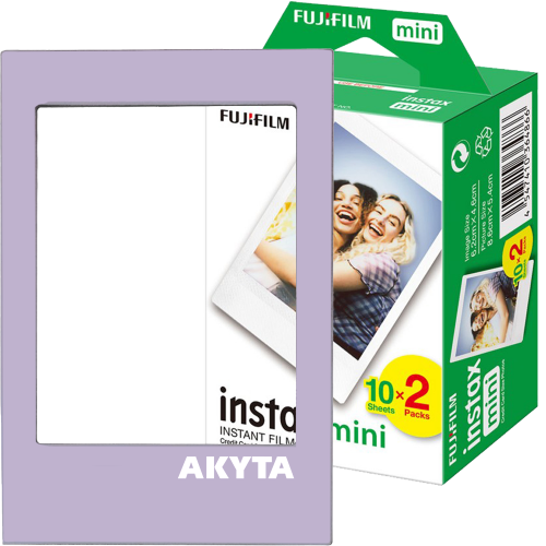 Film Fujifilm Instax mini 2x10 cu rama magnetica mov