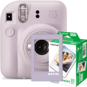 Camera foto instant Fujifilm Instax mini 12, Lilac Purple cu rama magnetica si 20 filme