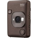 Aparat foto instant hibrid Fujifilm Instax mini LiPlay Deep Bronze cu hartie 1x10 si rama magnetica Akyta