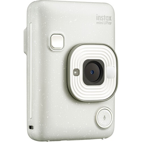 Aparat foto instant hibrid Fujifilm Instax mini LiPlay Misty White cu hartie 1x10 si rama magnetica Akyta