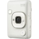 Aparat foto instant hibrid Fujifilm Instax mini LiPlay Misty White cu hartie 1x10 si rama magnetica Akyta