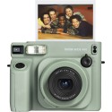 Aparat foto instant Fujifilm Instax Wide 400 verde cu film 1x10 si husa