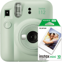 Aparat foto instant Fujifilm Instax mini 12 Mint Green cu film mini 1x10