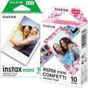 Set Film mini Fujifilm Instax alb 1x10 cu film mini Confetti 1x10