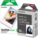 Set Film mini Fujifilm Instax alb 1x10 cu film mini Monochrome 1x10