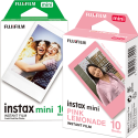 Set Film mini Fujifilm Instax alb 1x10 cu film mini Pink Lemonade 1x10