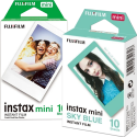 Set Film mini Fujifilm Instax alb 1x10 cu film mini Sky Blue 1x10