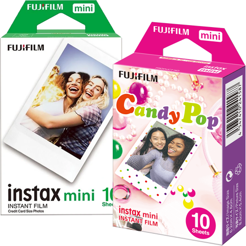 Set Film mini Fujifilm Instax alb 1x10 cu film mini Candy Pop 1x10