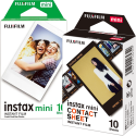 Set Film mini Fujifilm Instax alb 1x10 cu film mini Contact Sheet 1x10