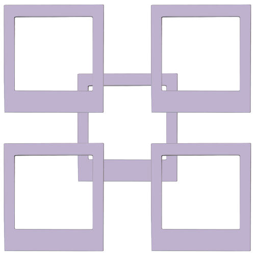 Rama magnetica square mov pentru poze Fujifilm Instax, 5 bucati