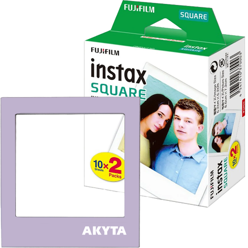 Film Fujifilm Instax Square 2x10 cu ramă magnetică square mov