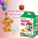 Set Film Fujifilm Instax Mini 2x10 + Felicitare Party roz – Pachet Instant Creativ