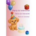 Felicitare Party for everyone roz