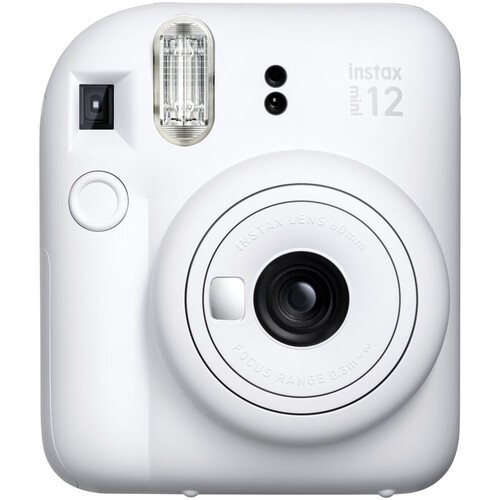 Aparat foto instant Fujifilm Instax Mini 12 Clay White + Geanta, Album, Rame , Film Mini 1x10