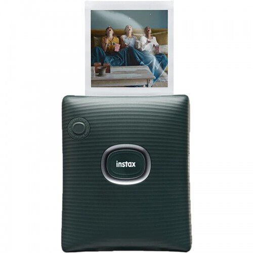 Fujifilm imprimanta instax SQUARE Midnight Green cu film 1x10 si felicitare Party