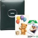Fujifilm imprimanta instax SQUARE Midnight Green cu film 1x10 si felicitare Party