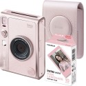 Aparat foto Fujifilm Instax mini Evo, Gentle Rose, cu geanta si film 1x10 pink