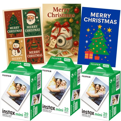 Filme Fujifilm Instax set de mini 3x20 cu 3 felicitari Christmas Magic Memories