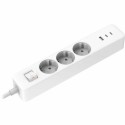 Priză extensibilă Xiaomi Power Strip 2C1A (3 prize, 2 USB-C, 1 USB-A) 1.4 m White EU