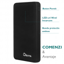 Power bank Akyta 10000 mah, APB-S75, input 1.0A, output 2.1A